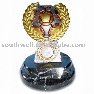 Laura soccer trophy awards,with a granite look base ,welcome your own designs