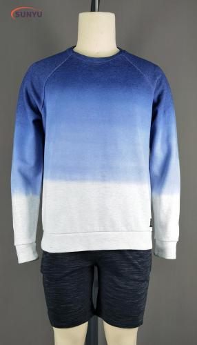 Men's gradient color sweatshirt without hood