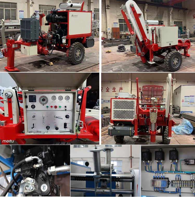 Cable stringing equipment hydraulic puller tensioner