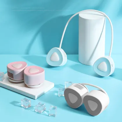 Portable USB Rechargeable Neckband Fan - Leafless Mini Bladeless Fan