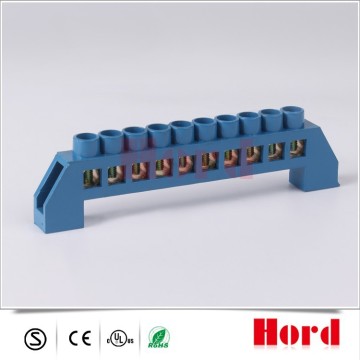 CU57 6x9 mm 10 hole in insulator Brass Terminal Block
