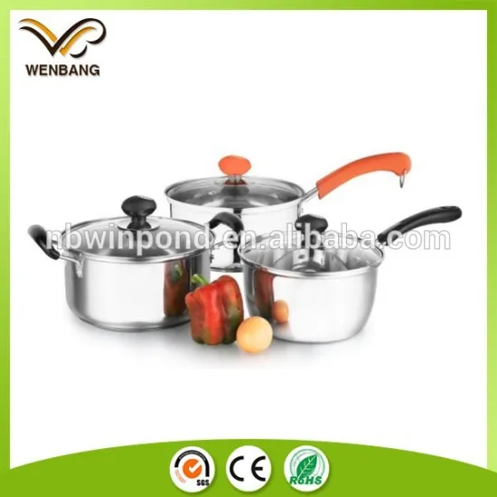 professional kitchenware colorful elegant stainless steel pot set