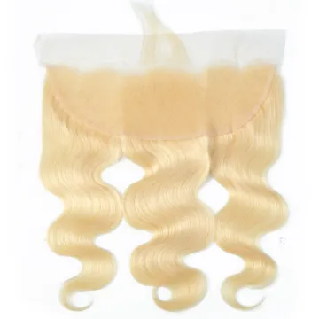 Wholesale Vendors Cuticle Aligned Virgin Hair 613 Frontal 13*4 Lace Closure