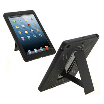 Rugged Silicone and PC Stand Case for iPad Air