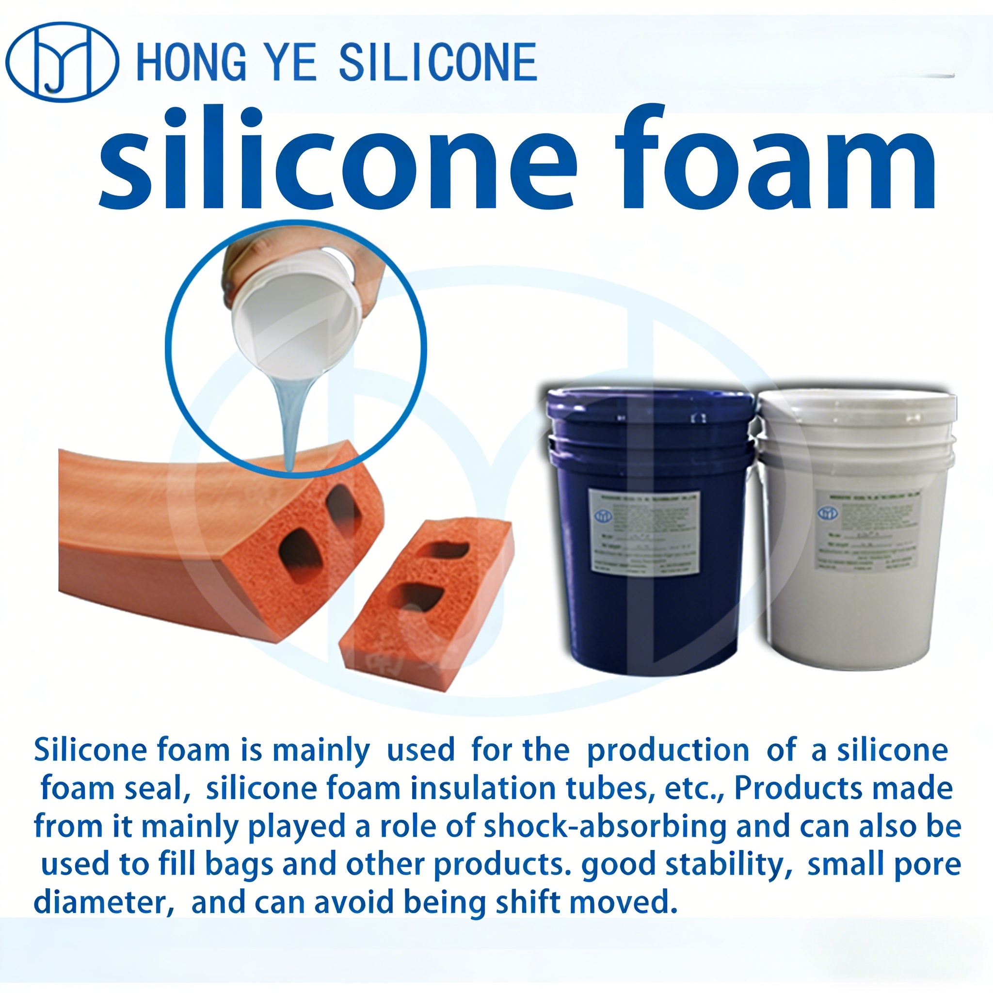 silicone foamed