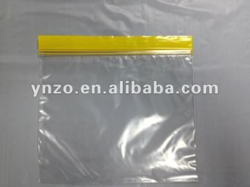 Double ziplock Bag with different color zipper top