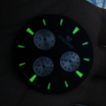 Dial de reloj cronógrafo hecho suizo