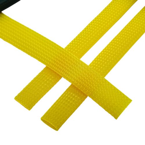 Yellow High Density Braided Sleeve