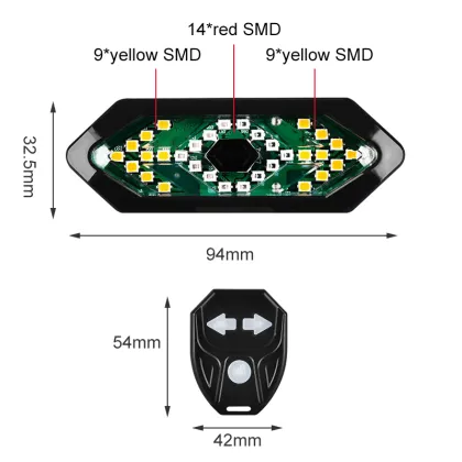 Audible Wireless remote control Rechargeable Bicycle Light