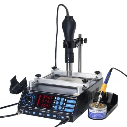YIHUA 853AAA Rework Soldering Station 3 in 1 Preheating Hot Air Gun Soldering Iron Welding Repair Tools BGA Desoldering Stations