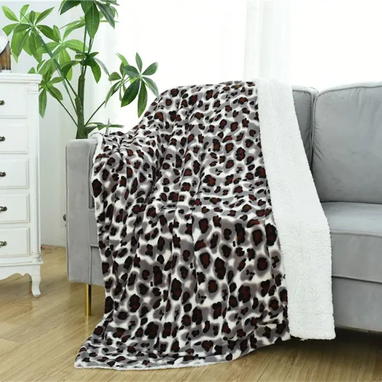 Customized Soft Cozy Fluffy and Warm Sherpa cow  Blanket Throw Blanket