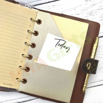 Custom Thick Cardboard Pocket Insert with Slot for A7 Ring Binder Planner Notebook