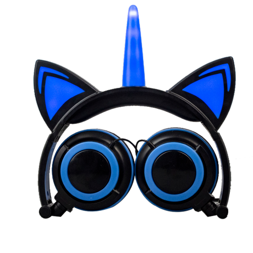 Glowing Unicorn Cat Ear LED Adjustable Lipat Headphone