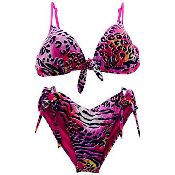 Ladies' Bikini, Special Print-on Appearance, Adjustable Strap Length, Made of 88% Nylon/12% Spandex