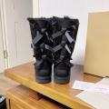 Womens Winter Fur Boots woman snow boots three bows boots Factory