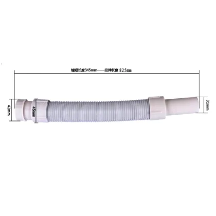 PVC Plastic Flexible Drain Pipe for Basin Drain Systems