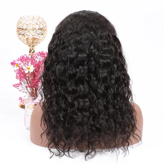 4*4 Human Lace Closure Wig Brazilian Virgin Human Hair Lace Wigs With Baby Hair Water Wave
