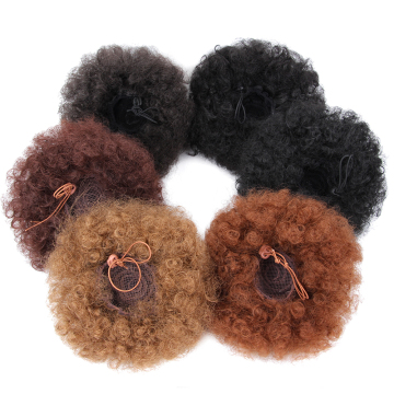 Alileader Wholesale Price 15 Colors Chignon Hair Pieces Bun Afro Kinky Synthetic Hair Bun