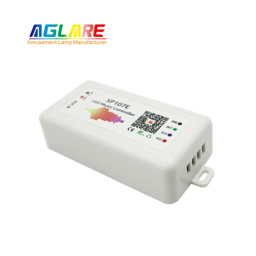sp107e spi wifi rgb cob strip LED وحدة تحكم LED مع مزامنة موسيقى Bluetooth و dimmer