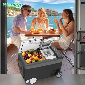Portable Battery Powered Car Refrigerator for Camping and Outdoors with Ice Machine