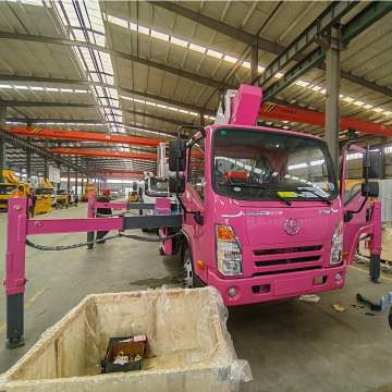 Cherry Blossom Pink Dayun 30m aerial work vehicle