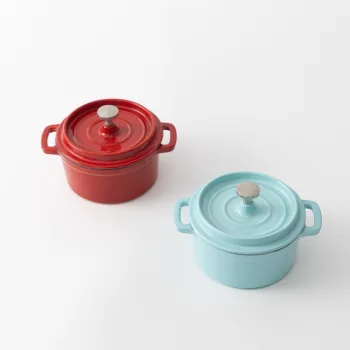 8oz Cast Iron Enamel Dutch Oven for Cooking