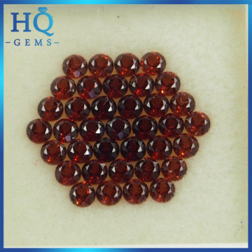 Round garnet loose stones faceted cutting natural garnet gems