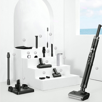 PUROLF Cordless Wet Dry Vacuum Mop for Pet Hair and Household Messes