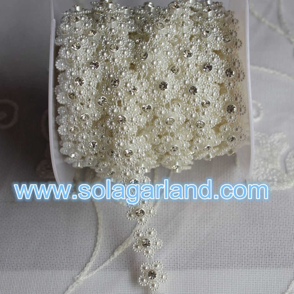 Rhinestone Flower Ribbon