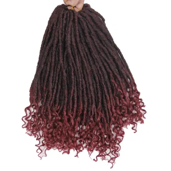 HTHAIR 16inch/20inch Ombre Faux Locs Crochet Braids Synthetic Extensions