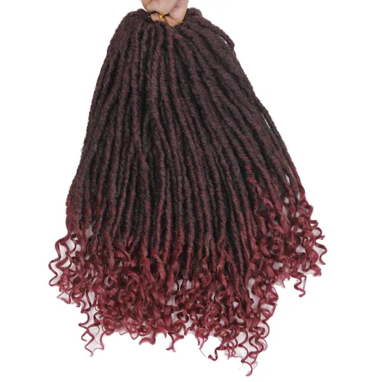 HTHAIR 16inch/20inch Ombre Faux Locs Crochet Braids Synthetic Extensions