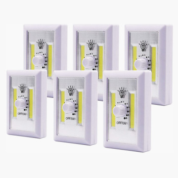 Interrupteur d'éclairage sans fil COB LED à batterie dimmable