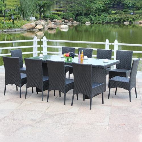PE Rattan Steel Chair Aluminum Frame for Garden