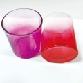 Glass container with lid gradient atmosphere candle cups