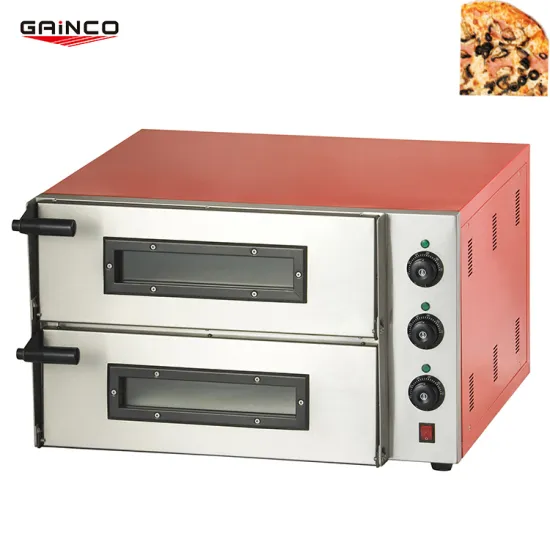 Professional Electric Pizza Oven for Small Restaurants: 220V, Double Layer, 12\" Diameter, 2 Pieces