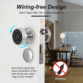 Smart Tuya Deadbolt Electronic Srebrne Block Block