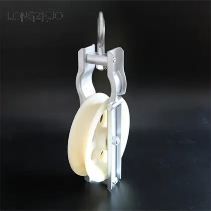 Nylon Wheel Galvanized Steel Frame MC Nylon Pulley For Wire Lifting
