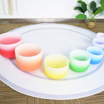 Gradient Chakra Crystal Singing Bowls