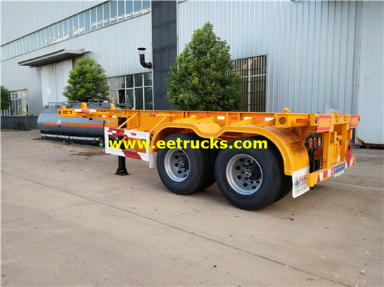 2 Axle 30 Ton Low شاحنة مسطحة مقطورة