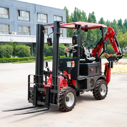 CE Certified 4x4 Diesel Excavation Loader - High Efficiency Backhoe Bucket