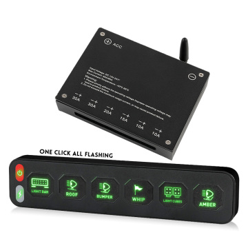 Universal 12V/24V Wireless Control Panel for Flashing Lighting and Circuit Management