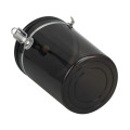 Black Transparent plastic canister