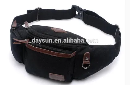 Canvas waist bag men running waist bag