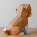 手作りペーパークラフト犬モデル楽しいペーパークラフトギフト