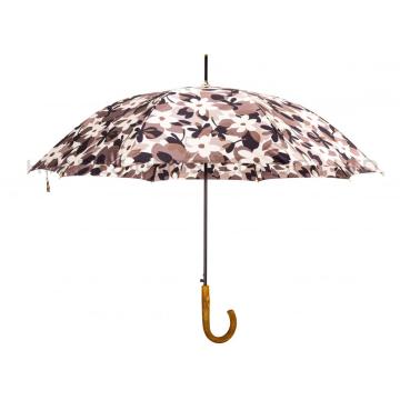 Parapluie de bâton floral pour dames