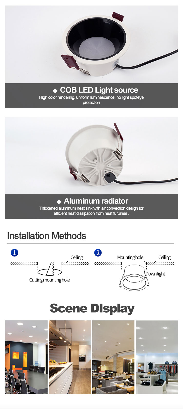 7W COB Commercial Donwlight