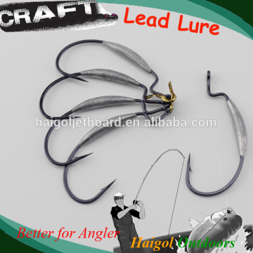 Bass fishing hook--worm jig head weighted worm hook
