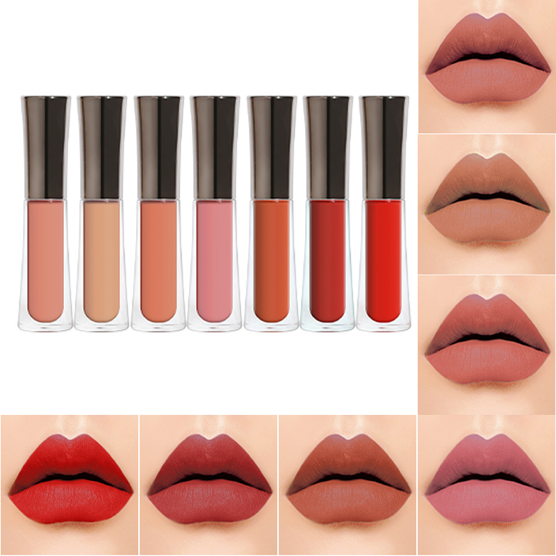 Lips Makeup Lipgloss Private Label LOW MOQ NO LOGO Long Lasting Waterproof Velvet Matte Lip gloss