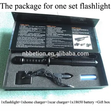 Aluminium led flashlight self-defense led torch flashlight zoom tactical flashlight