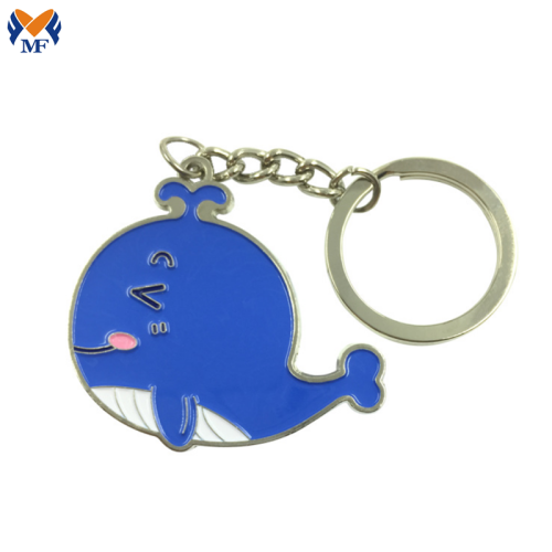 Metal Customised Made Cartoon Dophin Keychain